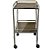 Mesa Auxiliar 40 x 40 x 80 Inox com Rodízios e Varandas - Imagem 1