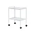 Mesa Auxiliar 40 x 60 x 80 Epóxi com Rodízios - Imagem 1