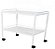 Mesa Auxiliar 90 x 50 x 80 Epóxi com Rodízios e Varandas - Imagem 1
