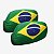 1 Par De Bandeiras Do Brasil Para Retrovisor - Imagem 1