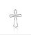 PINGENTE PRATA CRUZ COM ZIRCÔNIA NO CENTRO - Imagem 1