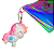 Estojo Escolar Unicórnio Pop Furta-Cor com Chaveiro - Imagem 4