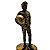 Estátua Boneco Action Figure Ayrton Senna Dourado Resina - Imagem 1