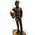 Estátua Boneco Action Figure Ayrton Senna Dourado Resina - Imagem 3