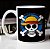 Caneca Cilíndrica One Piece Bandeira Pirata Branca - Imagem 1