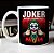 Caneca Coringa Fazendo Cara De Feliz Joker Put On A Happy Face DC Comics Branca - Imagem 1