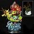 Estátua Colecionável Diorama Pikachu, Charmander, Bulbasaur com Led Pokémon Nintendo 26 cm - Imagem 1