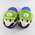 Pantufa Chinelo de Pelúcia 3D Luigi Super Mario Bros Nintendo Tamanho Único 28 cm - Imagem 2
