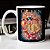 Caneca Cilíndrica Freddie Mercury Queen Rock Legends Poster Branca - Imagem 1