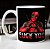 Caneca Cilíndrica Deadpool Fuck You Love You Marvel Comics Branca - Imagem 1