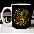 Caneca Cilíndrica Cobra Kai Logo Strike First Strike Hard No Mercy Branca - Imagem 1
