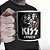 Caneca Cilíndrica Kiss Gênioss Humor Ilustração Hard Rock Gênios Branca - Imagem 1