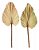 Folha De Latania Com Avaria Decoração Enfeite Ornamentação-2UN - Imagem 1