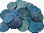Folhas Moeda Secas Desidratadas Azul Piscina - 100 Folhas - Imagem 1