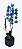 Orquídea Azul em Cachepô de Cerâmica Esmaltada - Imagem 2