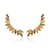 Ear Cuff Folhas com Zircônias Coloridas – Banhado a Ouro 18k - Imagem 1