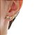 Ear Cuff Folhas com Zircônias Coloridas – Banhado a Ouro 18k - Imagem 4
