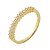 Anel Meia Aliança com Zircônias – Banhado a Ouro 18k - Imagem 1