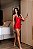 Baby Doll Vermelho em Renda e Cetim - Imagem 4