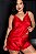 Baby Doll Vermelho em Renda e Cetim - Imagem 5