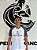 CAMISETA ARES BRANCA COM RECORTE E GOLA COR CHUMBO - Imagem 1