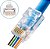 CONECTOR MODULAR RJ45 CAT6 DE PASSAGEM COM 50 UNIDADES - Imagem 1