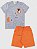 Conjunto Camiseta/Bermuda Masculino Laranja - Imagem 1