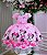 Vestido Tematicos da Gigi Minnie/Minei Laço Rosa - Imagem 1