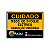 Placa 25x18 Alumínio Risco de Choque Personalizada - Imagem 1
