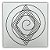 Gráfico Radiestesia MDF 3mm 20x20cm - 014 - Espiral Cósmico 2 - BRANCO - Imagem 1