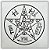 Gráfico Radiestesia MDF 3mm 20x20cm - 066 - Tetragramaton - BRANCO - Imagem 1
