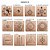 Kit 12 Gráficos 20x20 em MDF CRU 3mm + Caixa e Relógio (Grupo 6) - Imagem 2