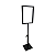 PEDESTAL TELESCOPIO PE DE MESA PRETO PARA CARTAZ - Imagem 2