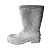 BOTA PVC BRANCA FORRADA SEM BICO CA 43017 BRACOL - Imagem 1