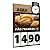 PLACA PADARIA CADERNINHO DE PREÇO COM RELOGIO 40X60cm - Imagem 1