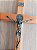 Crucifixo de Parede em Madeira com Cristo em Prata Velha - Imagem 2