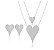 Conjunto Brinco e Colares Coração P e M com zircônias | S1691577 - Imagem 2