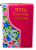 Biblia letra gigante ACF com zíper s/ harpa rosa pink com floral azul - Imagem 1