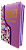 Biblia letra gigante ACF com zíper s/ harpa lilás com floral - Imagem 2