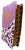Biblia letra gigante ACF com índice s/ harpa lilás com floral - Imagem 1