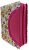 Biblia letra grande ARC com zíper floral com rosa pink, palavras de Deus em azul e Jesus em vermelho. Pequena L16xA12,5x - Imagem 2