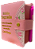 Biblia Sagrada  letra grande ARC com harpa s/ zíper com botão e caneta palavras de Jesus em vermelho, rosa bebê com flor - Imagem 1