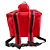 Bag 45 litros Canguru bolsinho vermelha - Imagem 5
