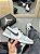 Nike Jordan 1 cinza/branco/preto LOW - Linha Premium - Imagem 1