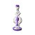 Bong de Vidro Abduzido Gold Line Médio Skull Roxo - Imagem 2
