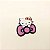 Aplique Laço com glitter e Rosto - Hello Kitty - 7 cm - 1 unidade - Imagem 1