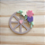 Aplique Roda com Flores - Boiadeira - 6cm - 1 unidade - Imagem 1