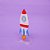 Cenário Foguete - Astronauta - 13cm - 1 unidade - Imagem 1