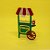 Cenário Carrinho de Pipoca - Circo - 13cm - 1 unidade - Imagem 1