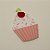 Aplique Cupcake - Cerejinha - 8cm - 1 unidade - Imagem 1